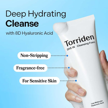 Torriden Dive-In Low Molecular Hyaluronic Acid Cleansing Foam 150ml