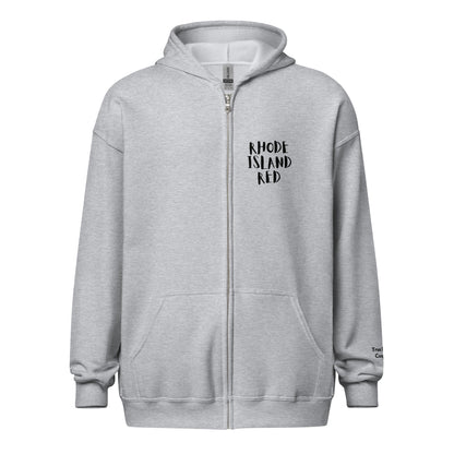 Rhode Island Red Unisex heavy blend zip bunny hug (hoodie)