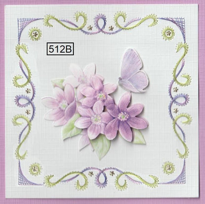 Laura's Design Digital Embroidery Pattern - Four Flourish Edges