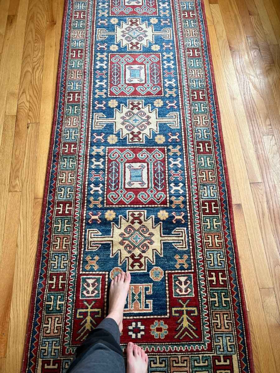 Vintage Kazak Runner | 9' 7" x 2' 9"