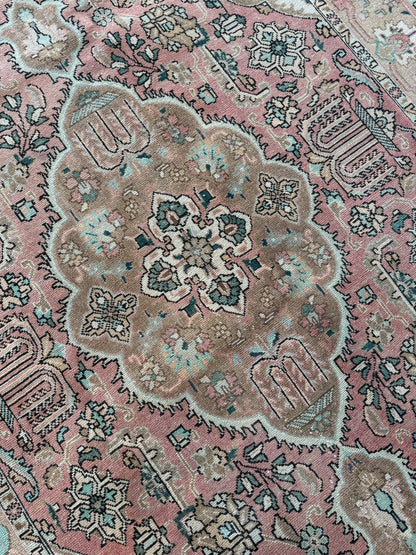 On hold for Kristen | Vintage Tabriz Rug | 6' 4" x 10'
