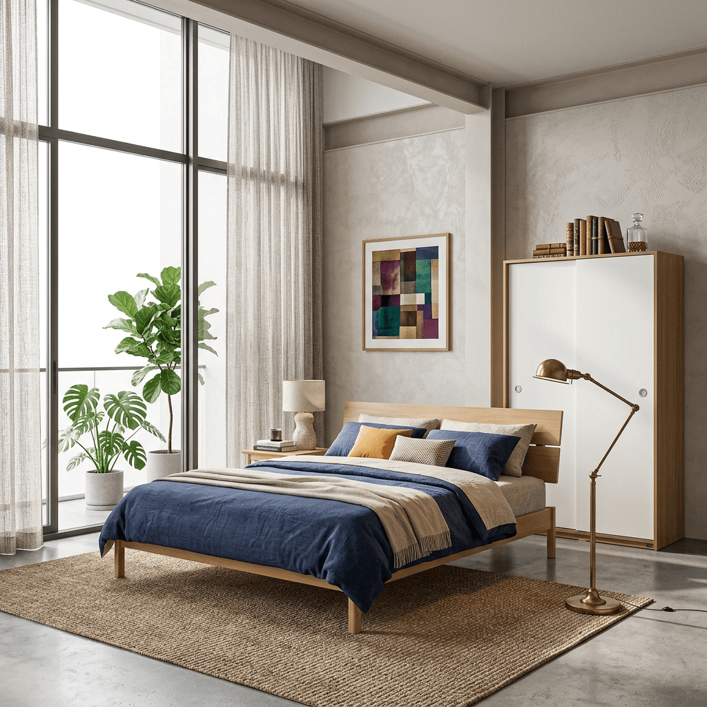 Vline Vienna Bedroom Combo: Sliding Wardrobe and Bed