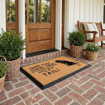 wag your tail rectangular doormat set